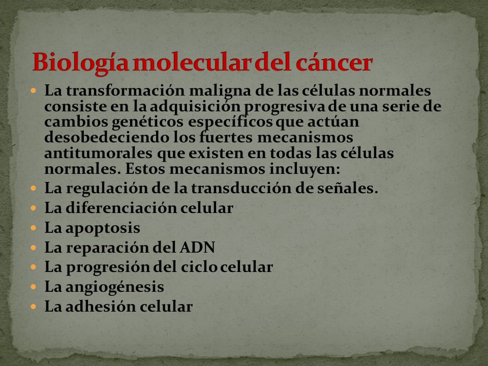 Biología molecular del cáncer