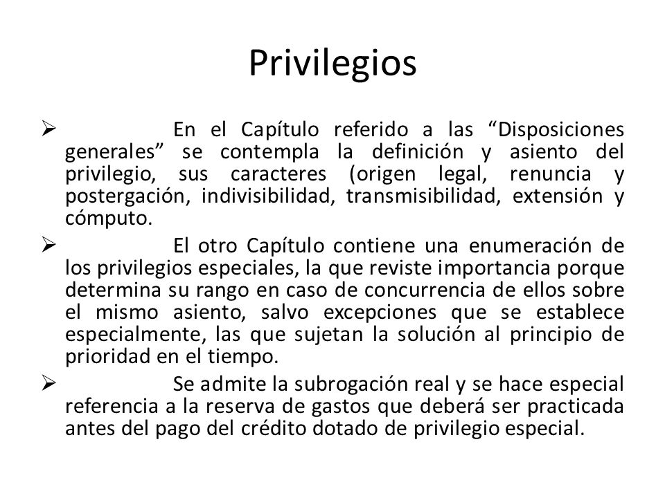 Privilegios