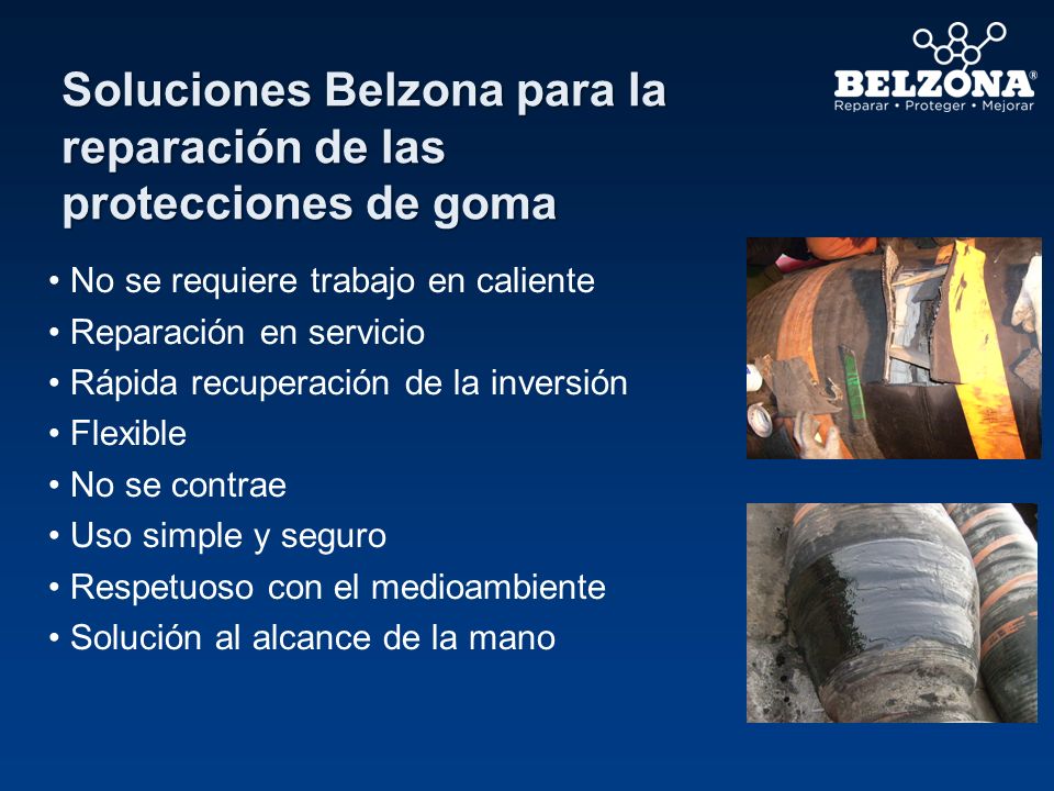 Soluciones Belzona para la reparación de las protecciones de goma