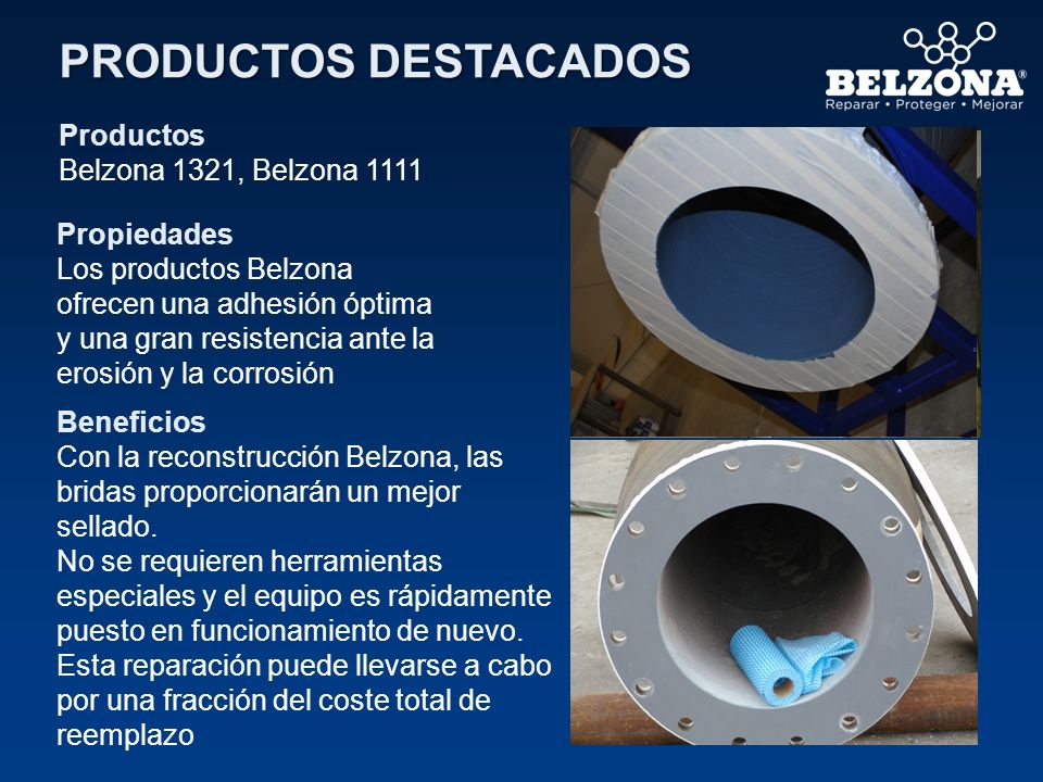 PRODUCTOS DESTACADOS Productos Belzona 1321, Belzona 1111 Propiedades