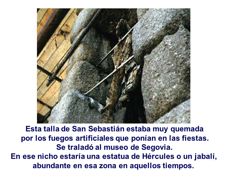 Esta talla de San Sebastián estaba muy quemada