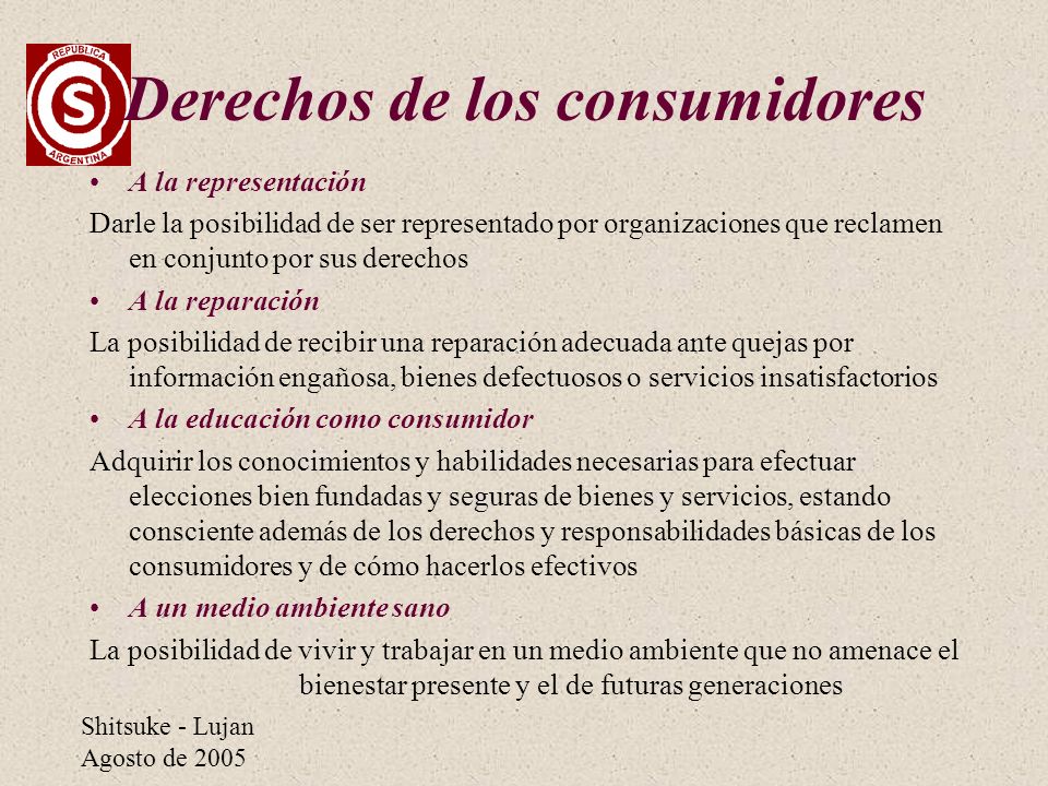 Derechos de los consumidores
