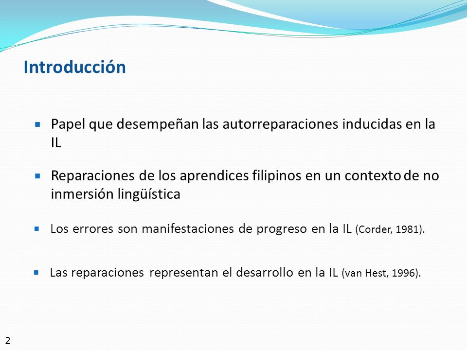 Introducción Papel que desempeñan las autorreparaciones inducidas en la IL.