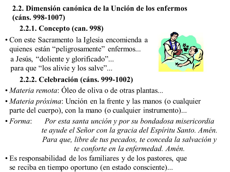 2.2. Dimensión canónica de la Unción de los enfermos (cáns )