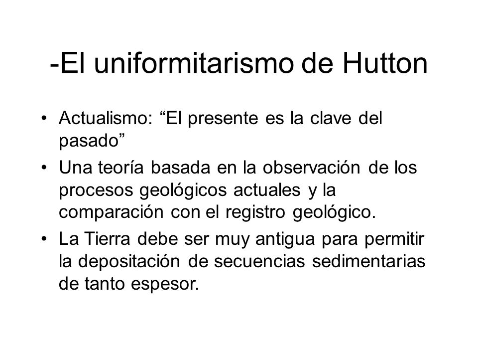 -El uniformitarismo de Hutton
