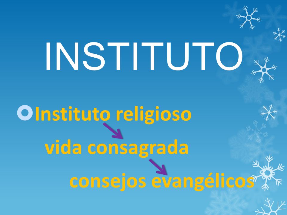 INSTITUTO Instituto religioso vida consagrada consejos evangélicos