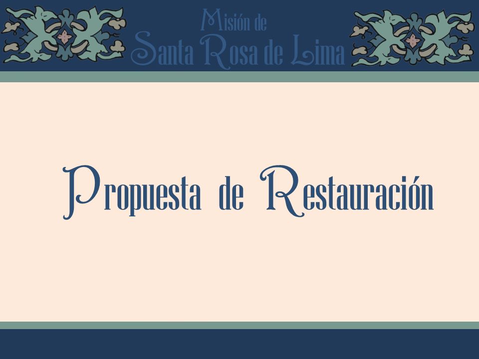 Propuesta de Restauración
