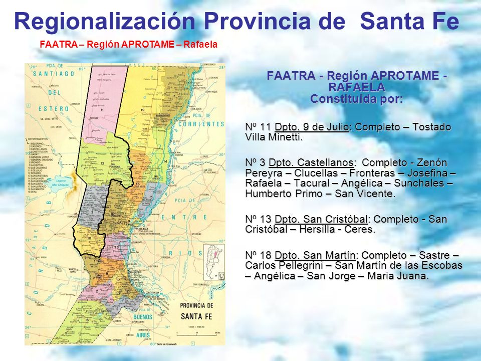 Regionalización Provincia de Santa Fe