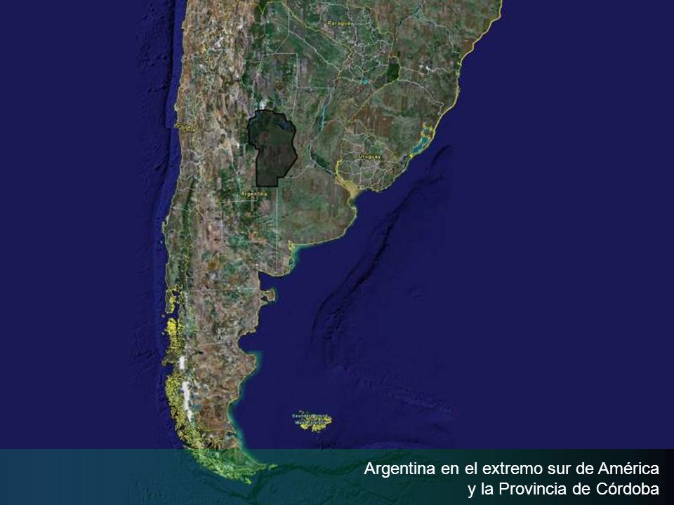 Argentina en el extremo sur de América y la Provincia de Córdoba
