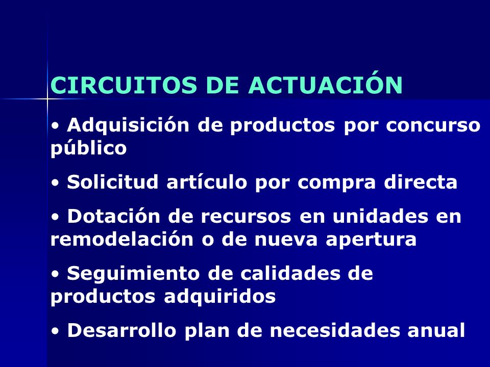 CIRCUITOS DE ACTUACIÓN