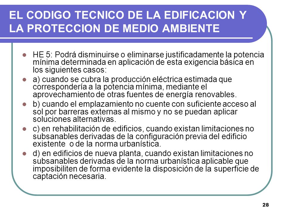 EL CODIGO TECNICO DE LA EDIFICACION Y LA PROTECCION DE MEDIO AMBIENTE