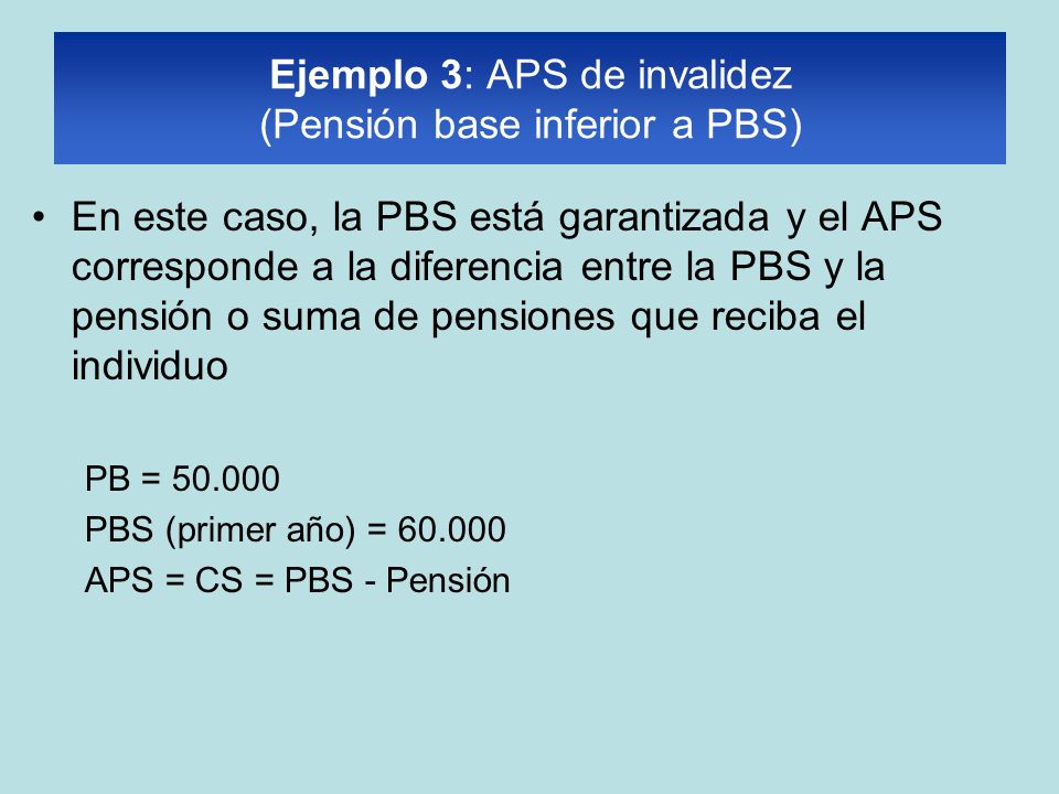 Ejemplo 3: APS de invalidez (Pensión base inferior a PBS)