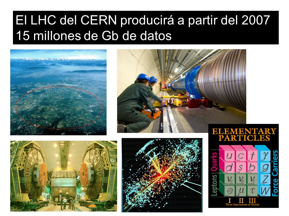 El LHC del CERN producirá a partir del millones de Gb de datos