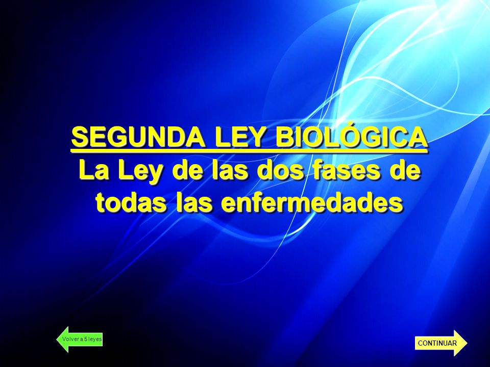 SEGUNDA LEY BIOLÓGICA La Ley de las dos fases de todas las enfermedades