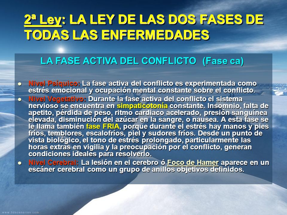 2ª Ley: LA LEY DE LAS DOS FASES DE TODAS LAS ENFERMEDADES