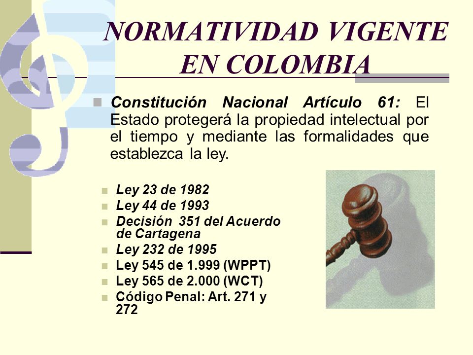 NORMATIVIDAD VIGENTE EN COLOMBIA