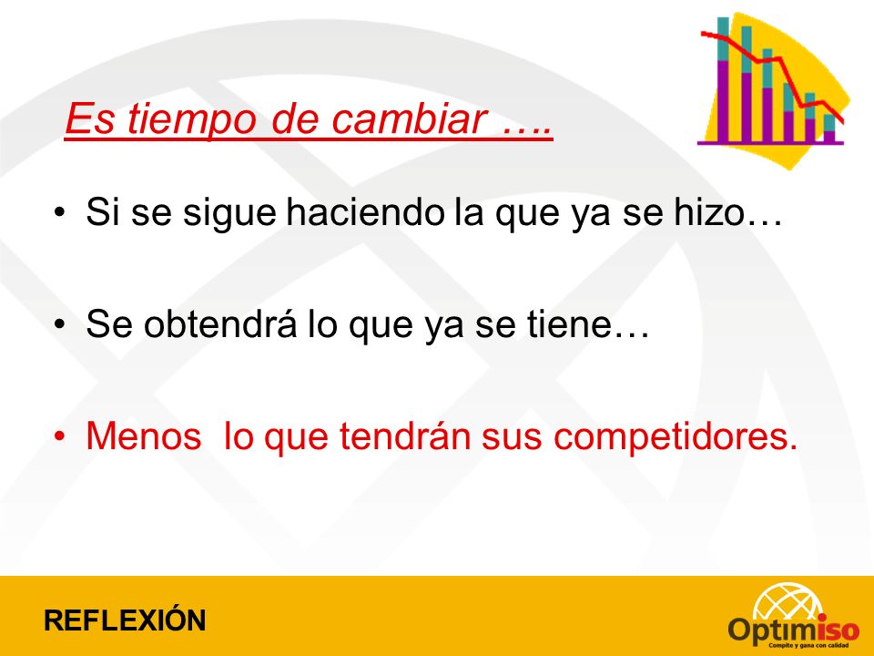 Es tiempo de cambiar …. Si se sigue haciendo la que ya se hizo…