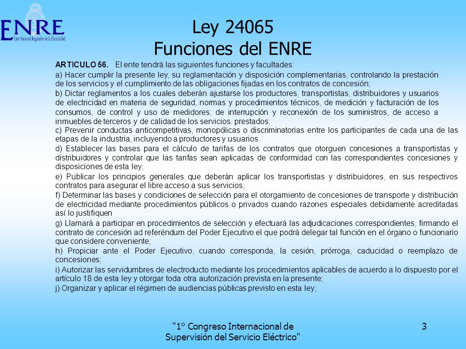 1° Congreso Internacional de Supervisión del Servicio Eléctrico