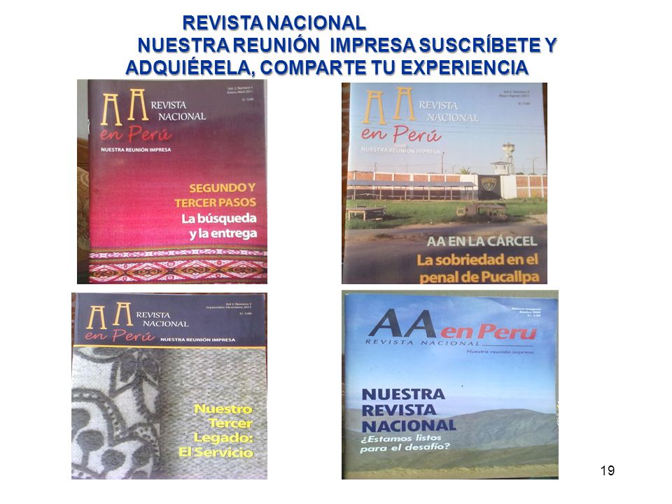 REVISTA NACIONAL NUESTRA REUNIÓN IMPRESA SUSCRÍBETE Y ADQUIÉRELA, COMPARTE TU EXPERIENCIA.
