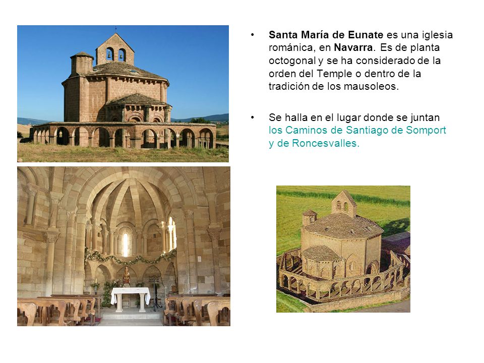 Santa María de Eunate es una iglesia románica, en Navarra
