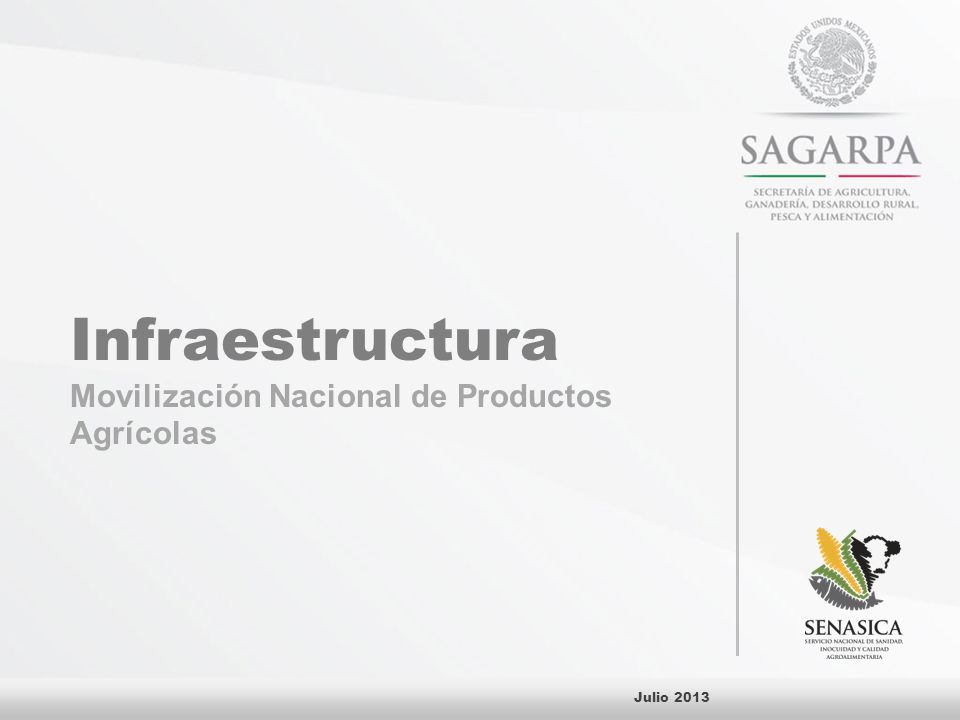 Infraestructura Movilización Nacional de Productos Agrícolas