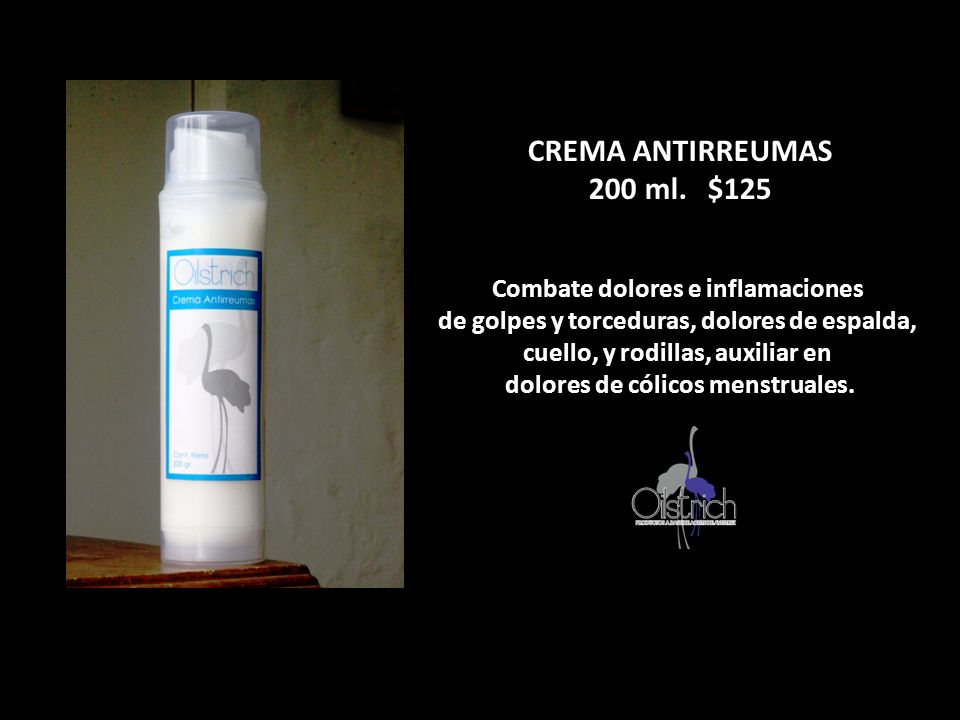 CREMA ANTIRREUMAS 200 ml. $125 Combate dolores e inflamaciones