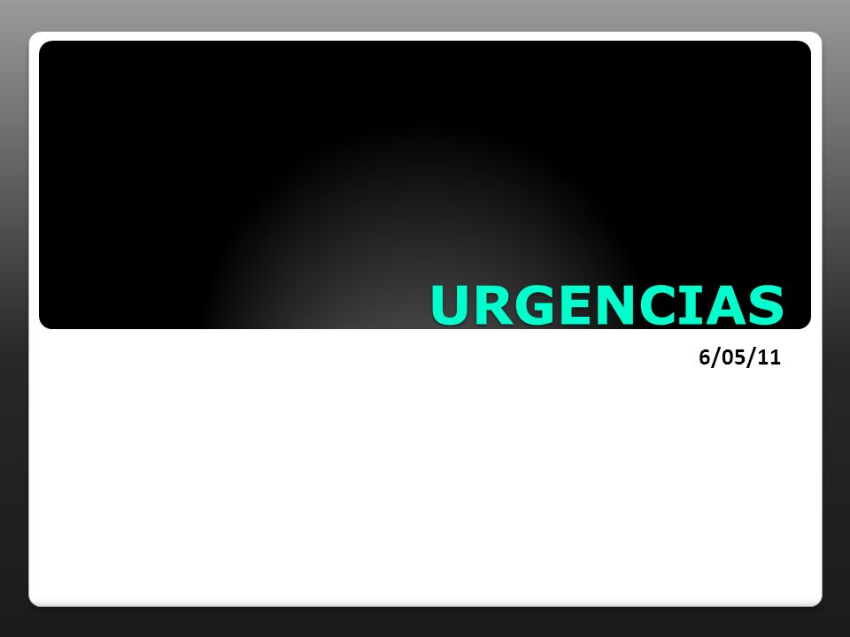 URGENCIAS 6/05/11