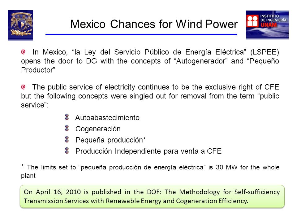 Mexico Chances for Wind Power