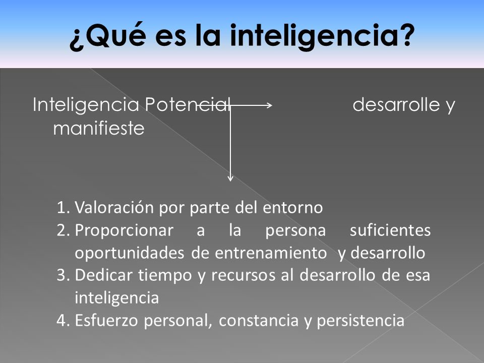 ¿Qué es la inteligencia