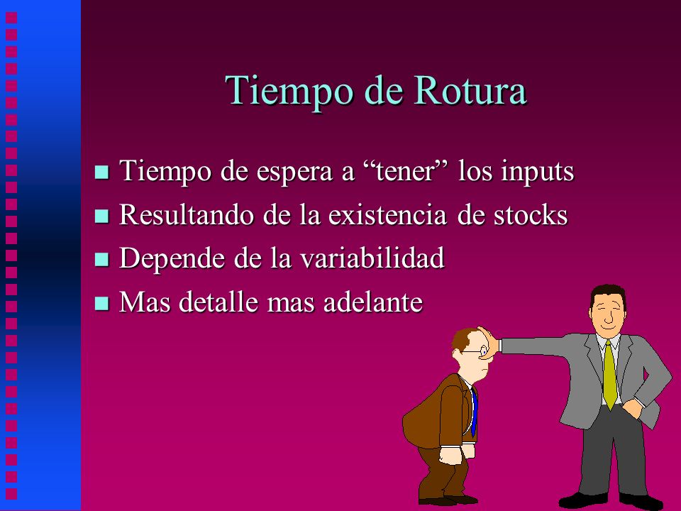 Tiempo de Rotura Tiempo de espera a tener los inputs