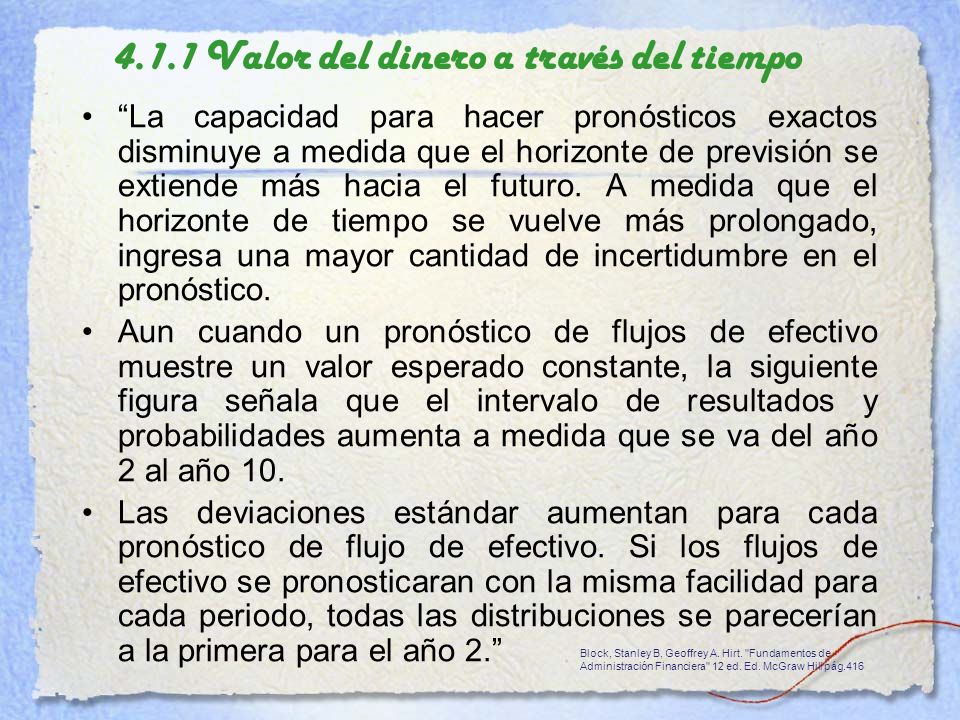 4.1.1 Valor del dinero a través del tiempo