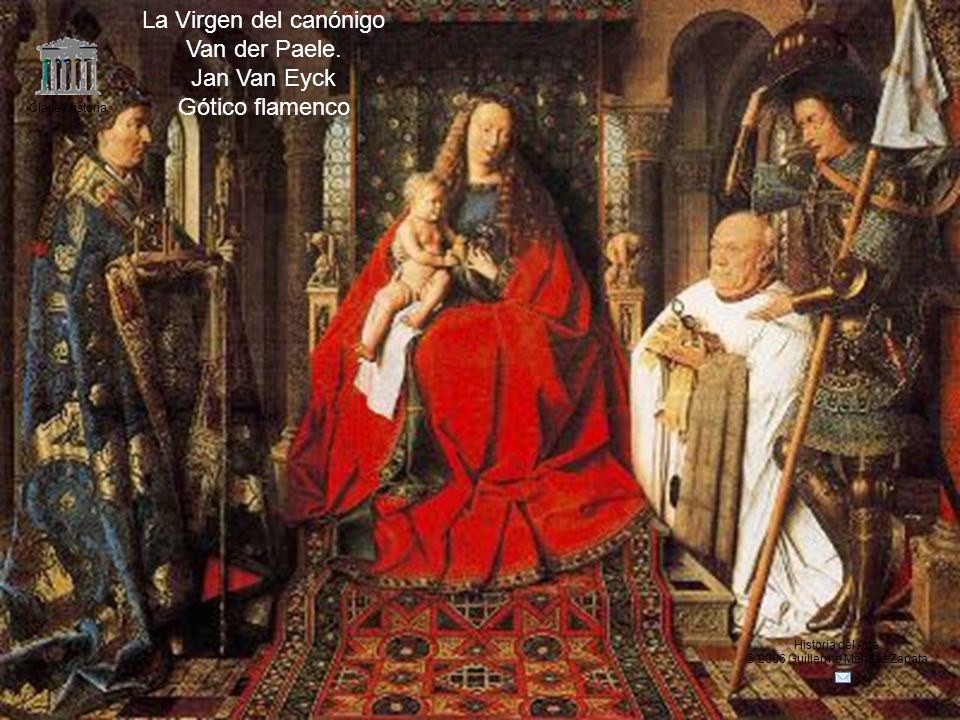 La Virgen del canónigo Van der Paele. Jan Van Eyck Gótico flamenco