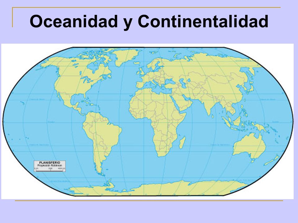 Oceanidad y Continentalidad