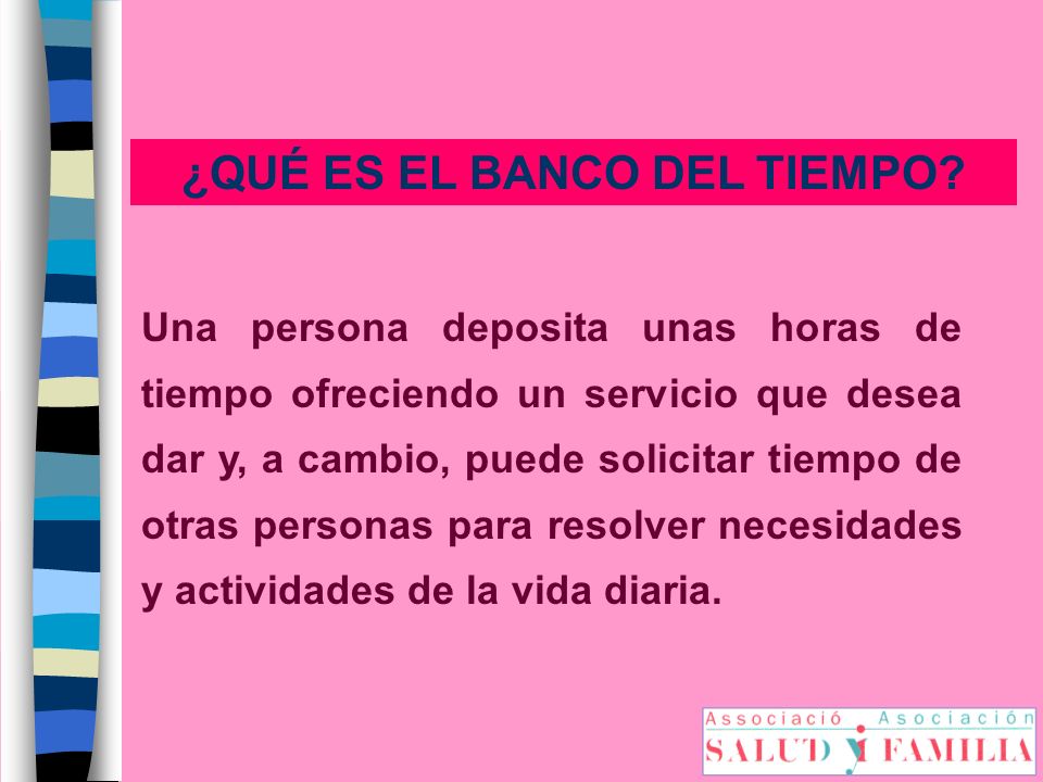 ¿QUÉ ES EL BANCO DEL TIEMPO