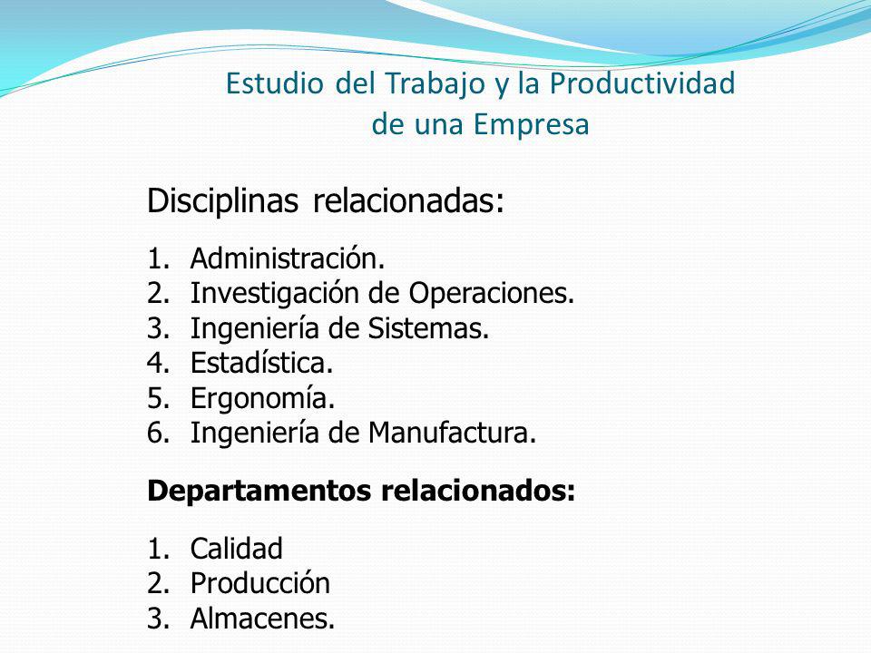Estudio del Trabajo y la Productividad de una Empresa