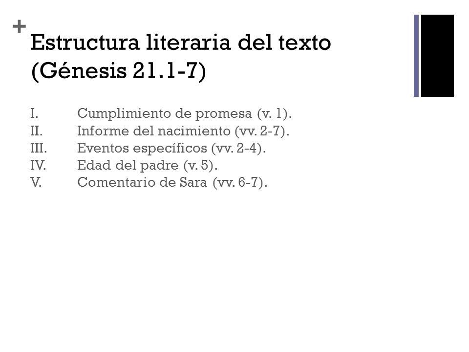 Estructura literaria del texto (Génesis )