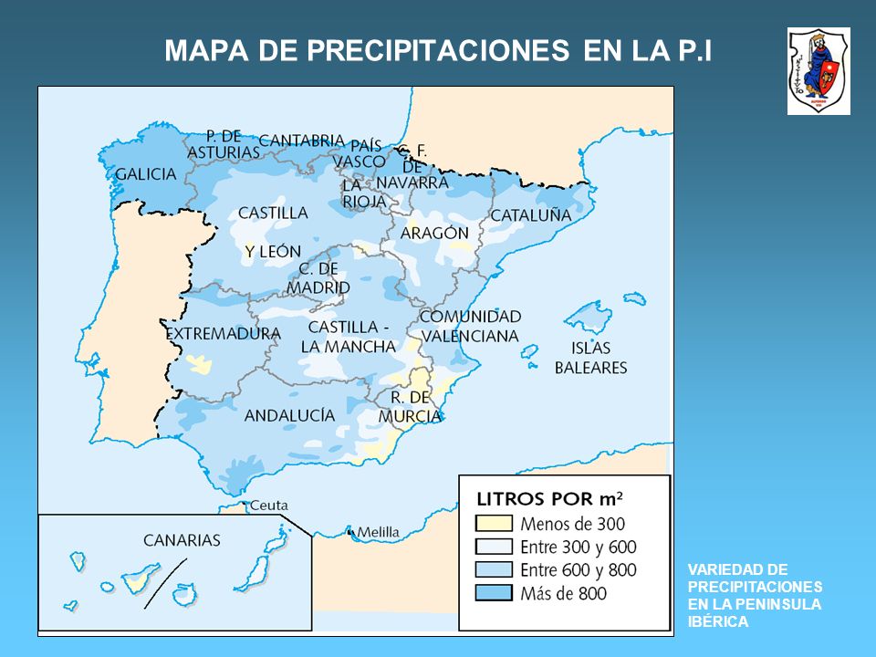 MAPA DE PRECIPITACIONES EN LA P.I