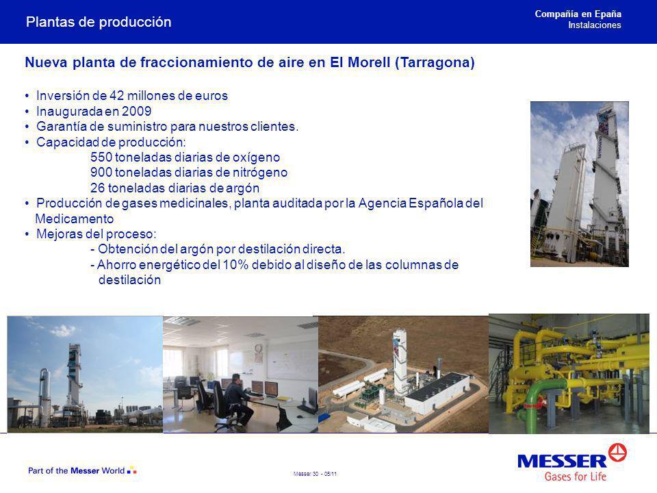 Nueva planta de fraccionamiento de aire en El Morell (Tarragona)