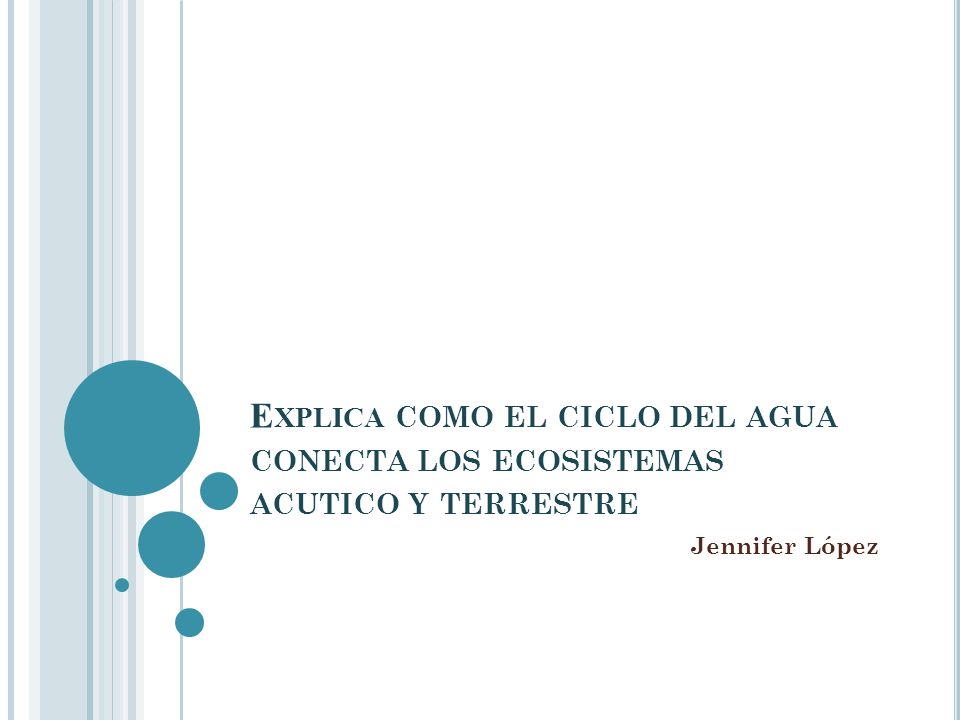 Explica como el ciclo del agua conecta los ecosistemas acutico y terrestre