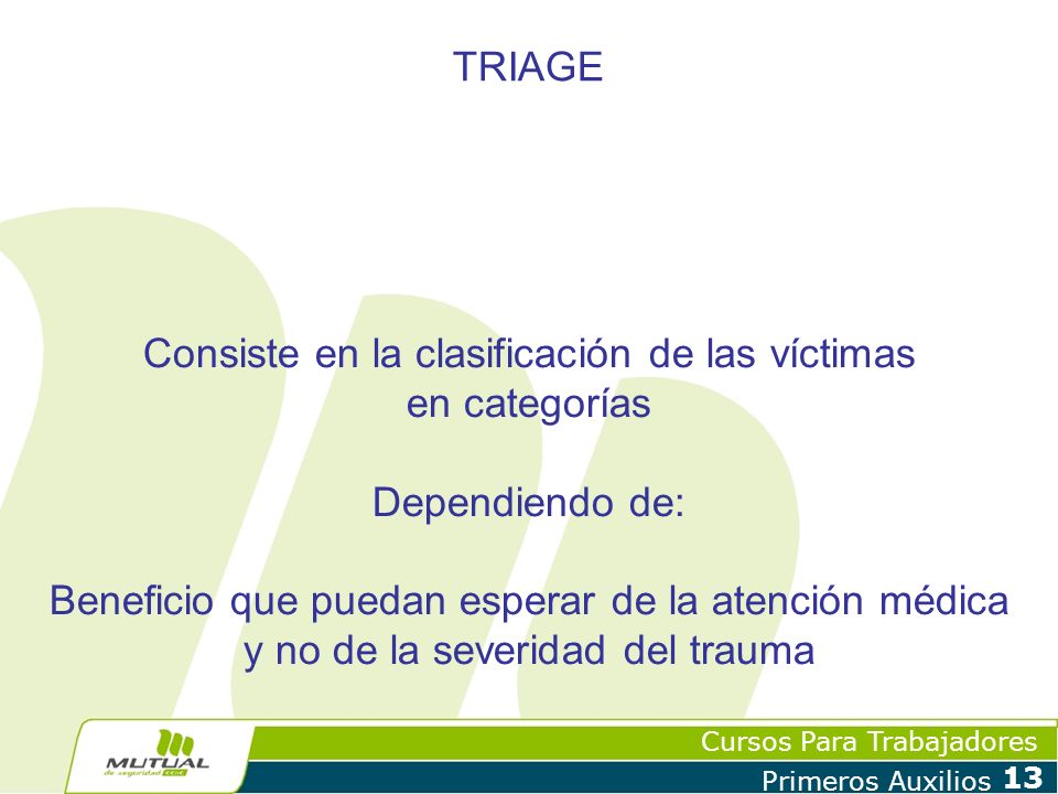 Consiste en la clasificación de las víctimas en categorías