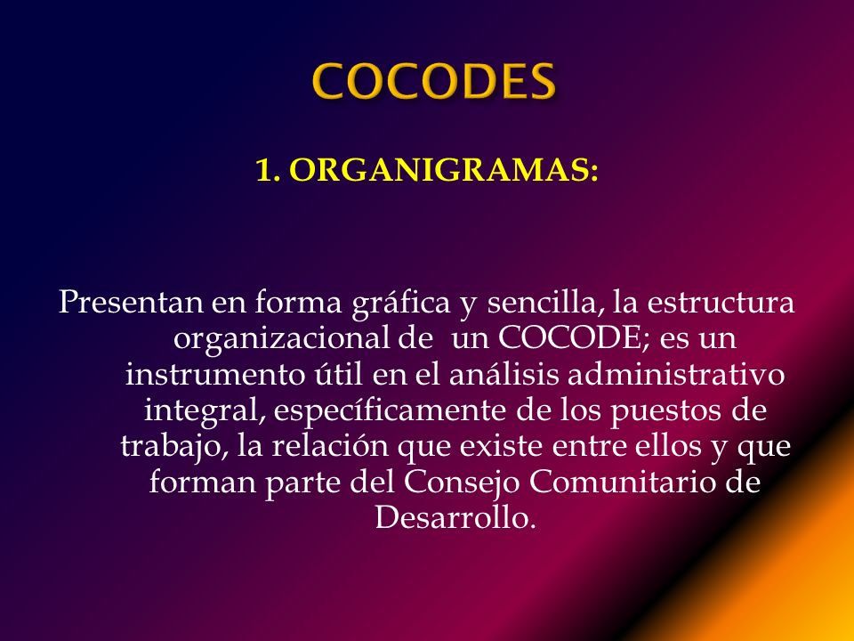 COCODES 1. ORGANIGRAMAS: