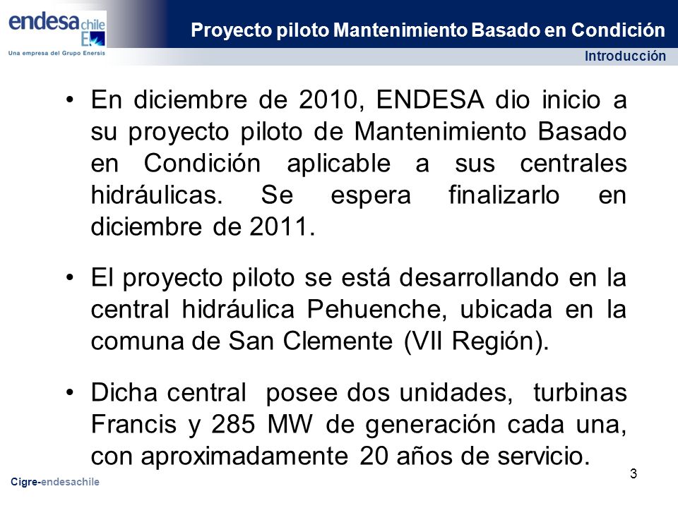 Proyecto piloto Mantenimiento Basado en Condición