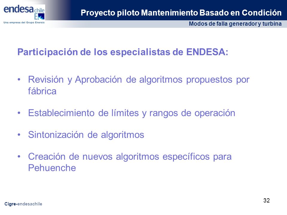 Participación de los especialistas de ENDESA:
