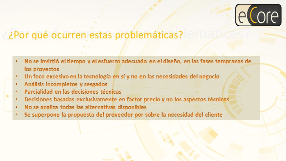 ¿Por qué ocurren estas problemáticas