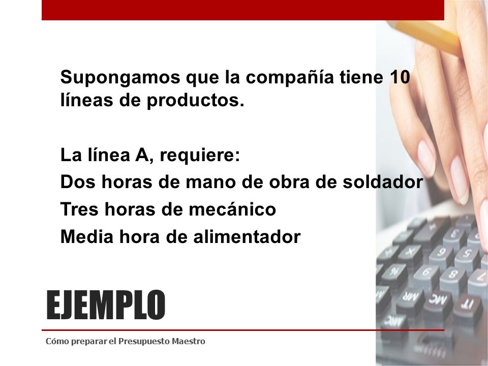 Supongamos que la compañía tiene 10 líneas de productos