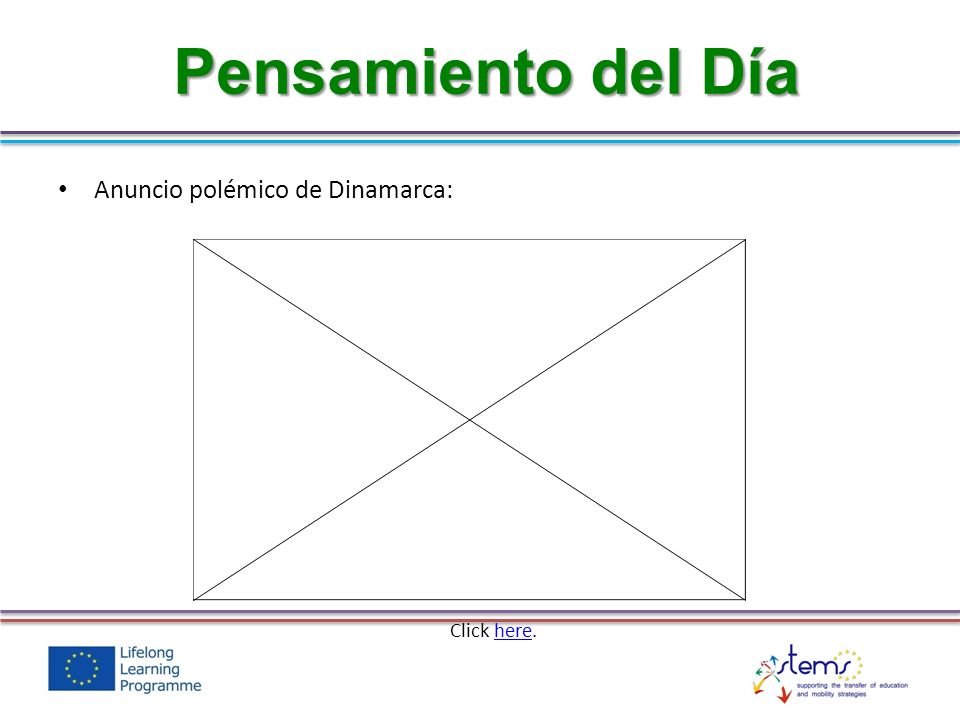 Pensamiento del Día Anuncio polémico de Dinamarca: Click here.