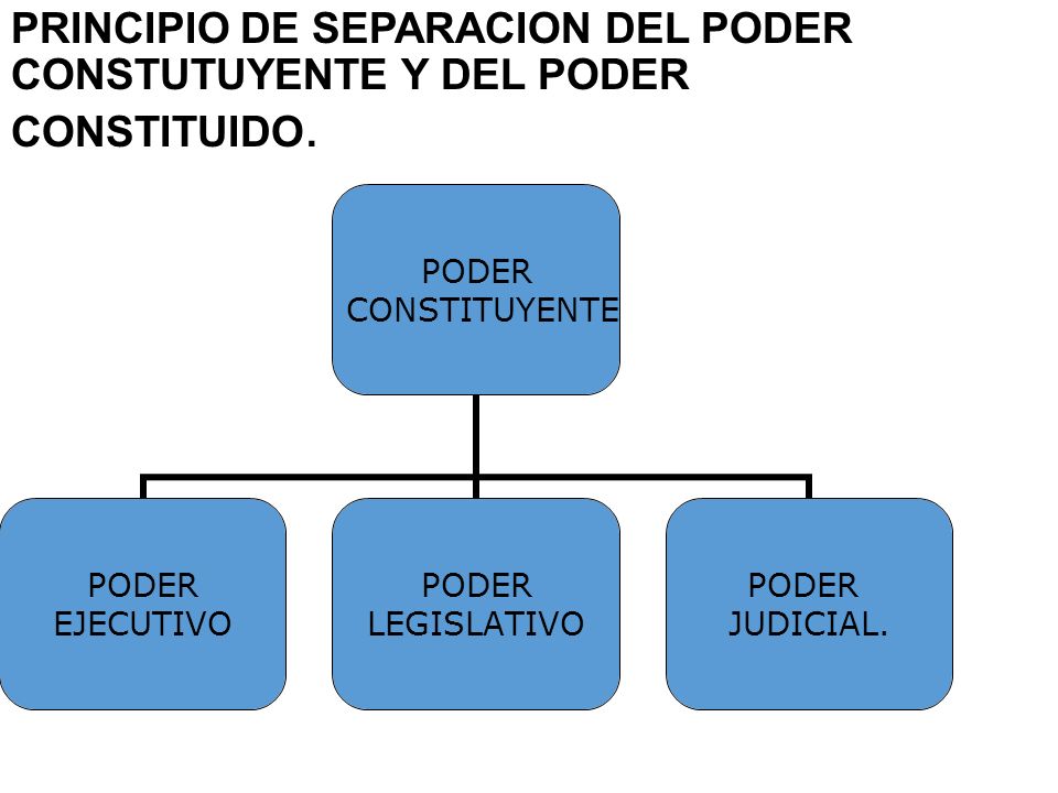 PRINCIPIO DE SEPARACION DEL PODER CONSTUTUYENTE Y DEL PODER CONSTITUIDO.