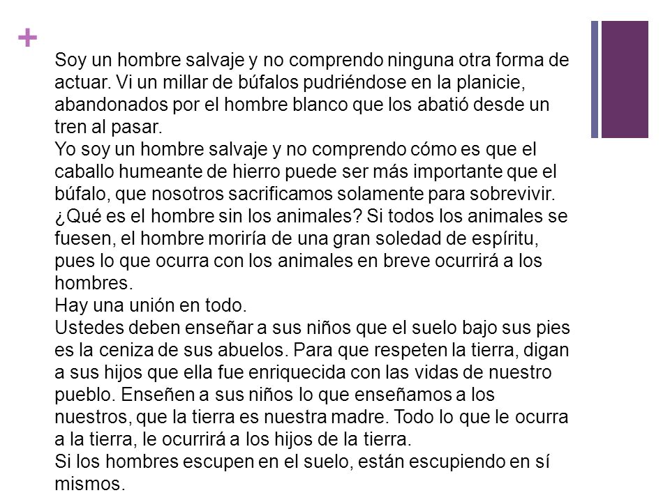 Soy un hombre salvaje y no comprendo ninguna otra forma de actuar
