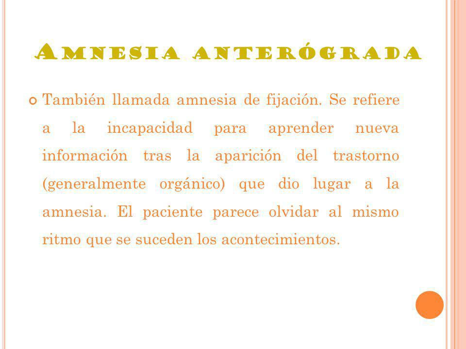 Amnesia anterógrada
