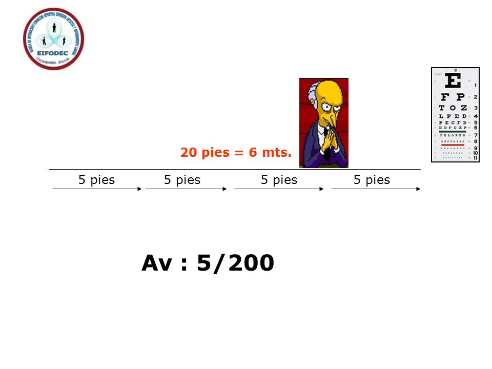 20 pies = 6 mts. 5 pies 5 pies 5 pies 5 pies Av : 5/200